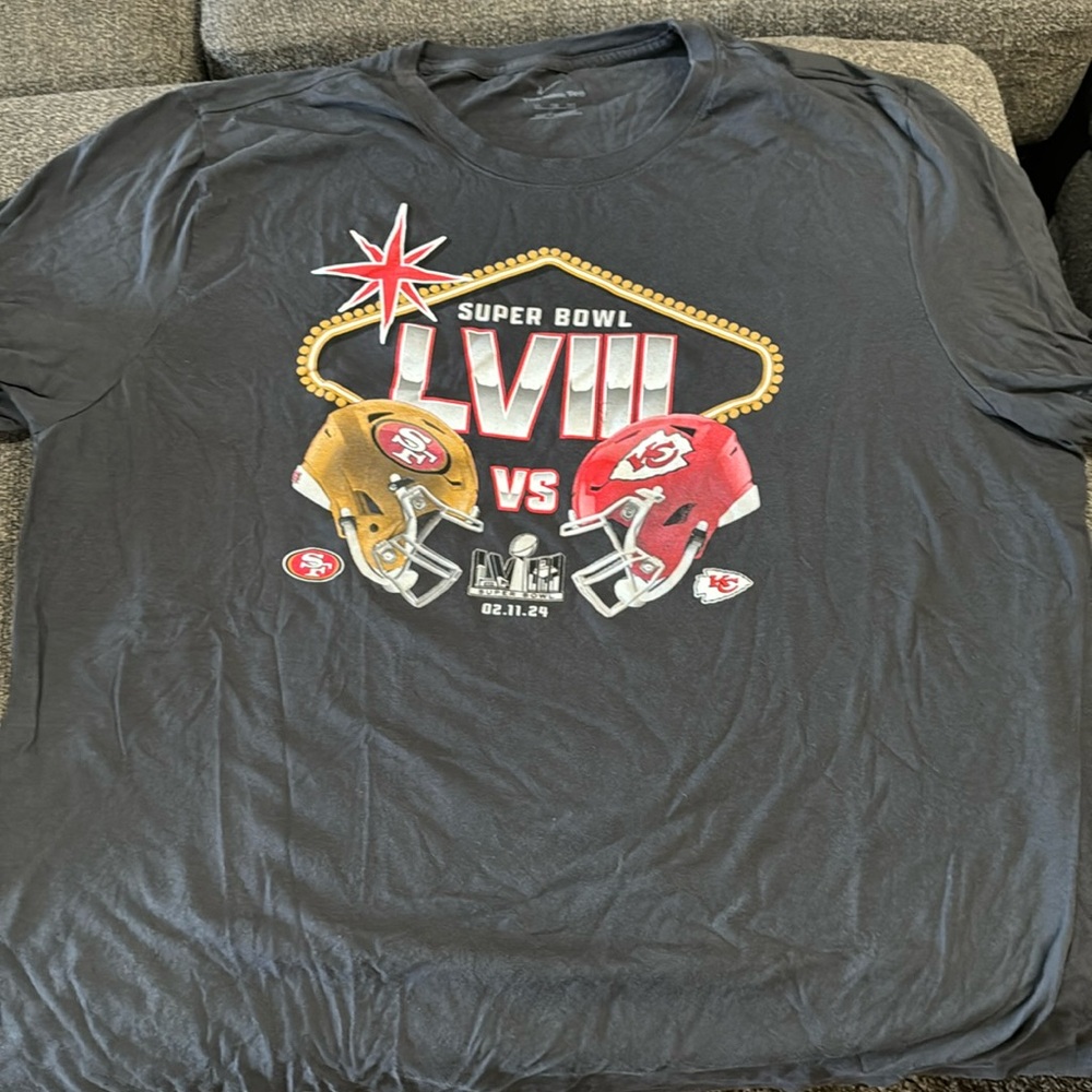 San Francisco / Kansas City tshirt from Super Bowl 2/11/2024